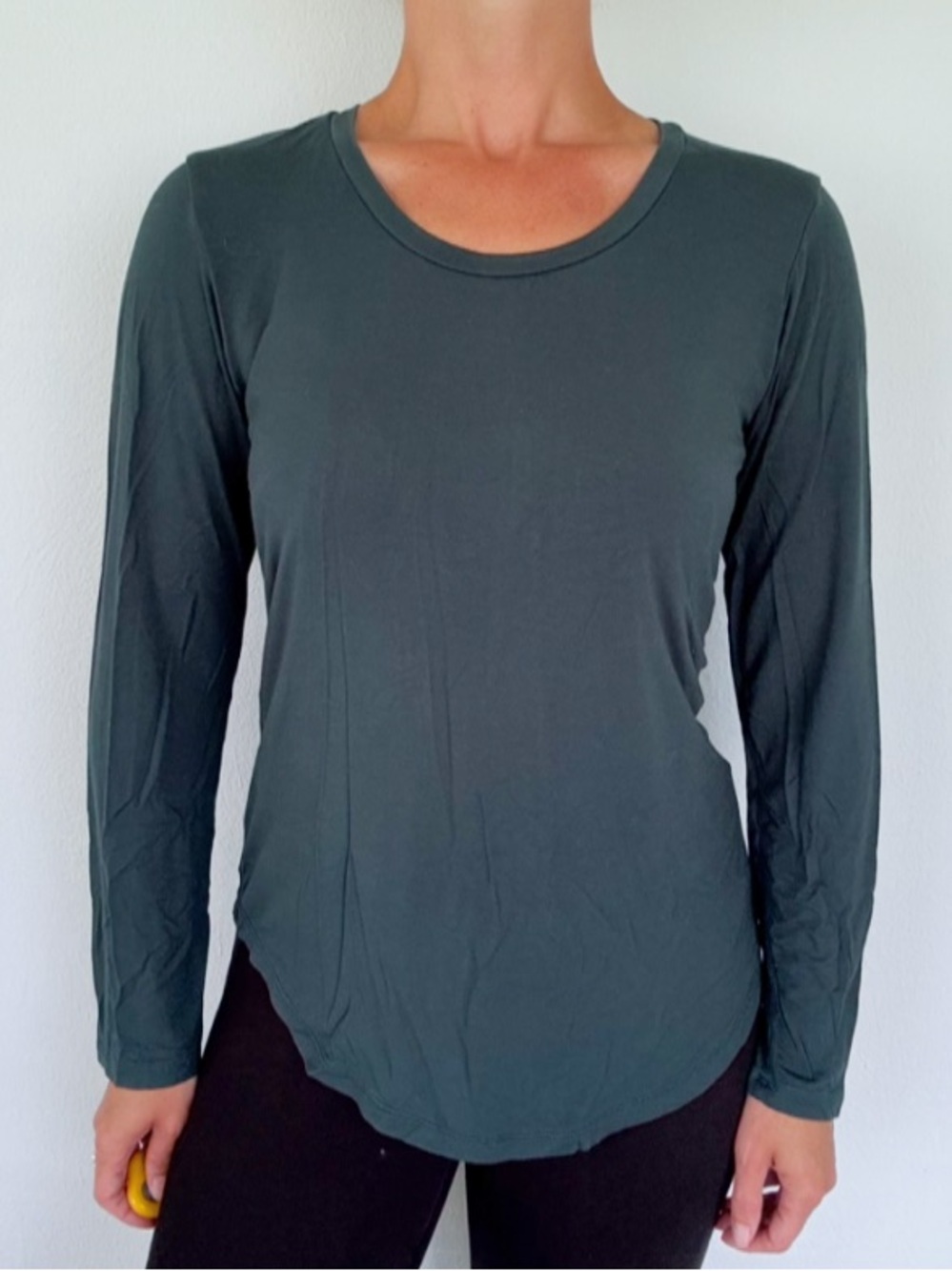 Kindred Bravely Nursing teal green long sleeve side access tee size small